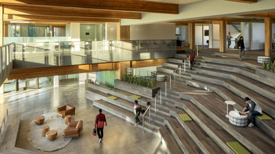 Tate First Tech Credit Union Atrium Aerial Case Study Banner Desktop Image En Us